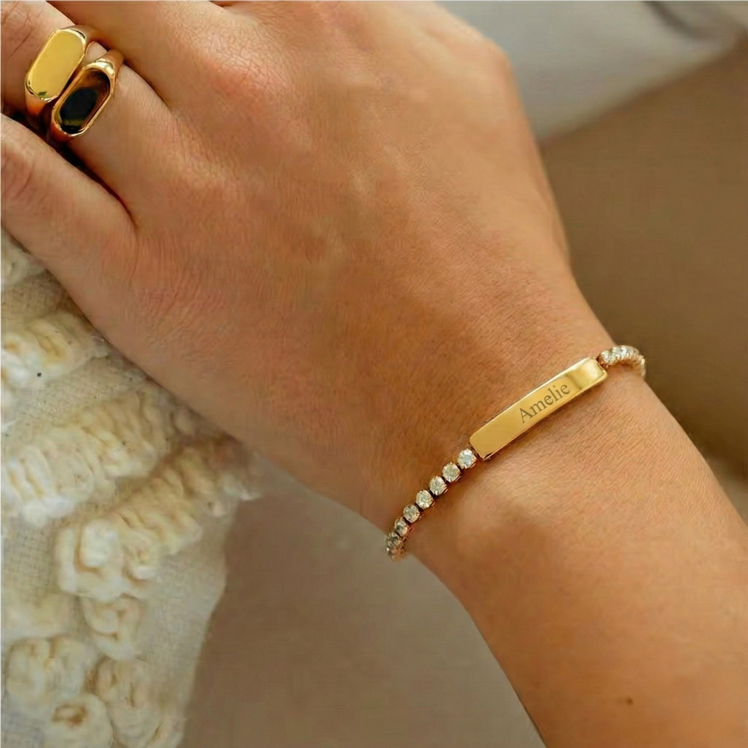 Twin - Tennis bracelet with engraving
