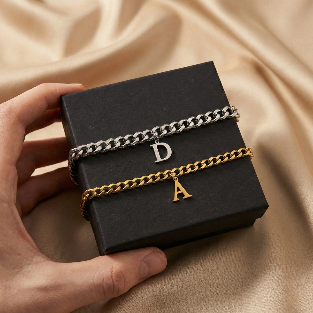 Our Initials – Cuban Partner Bracelets