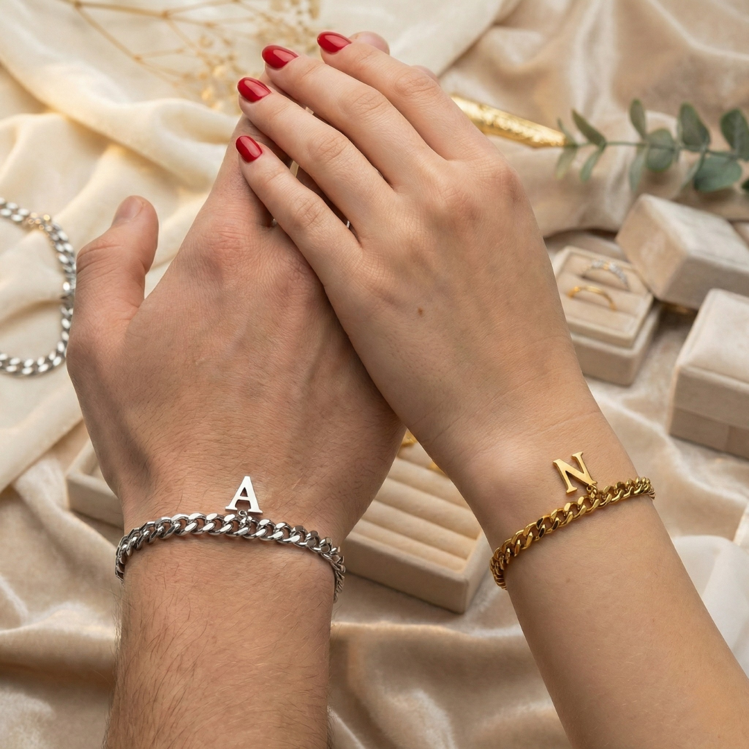 Our Initials – Cuban Partner Bracelets