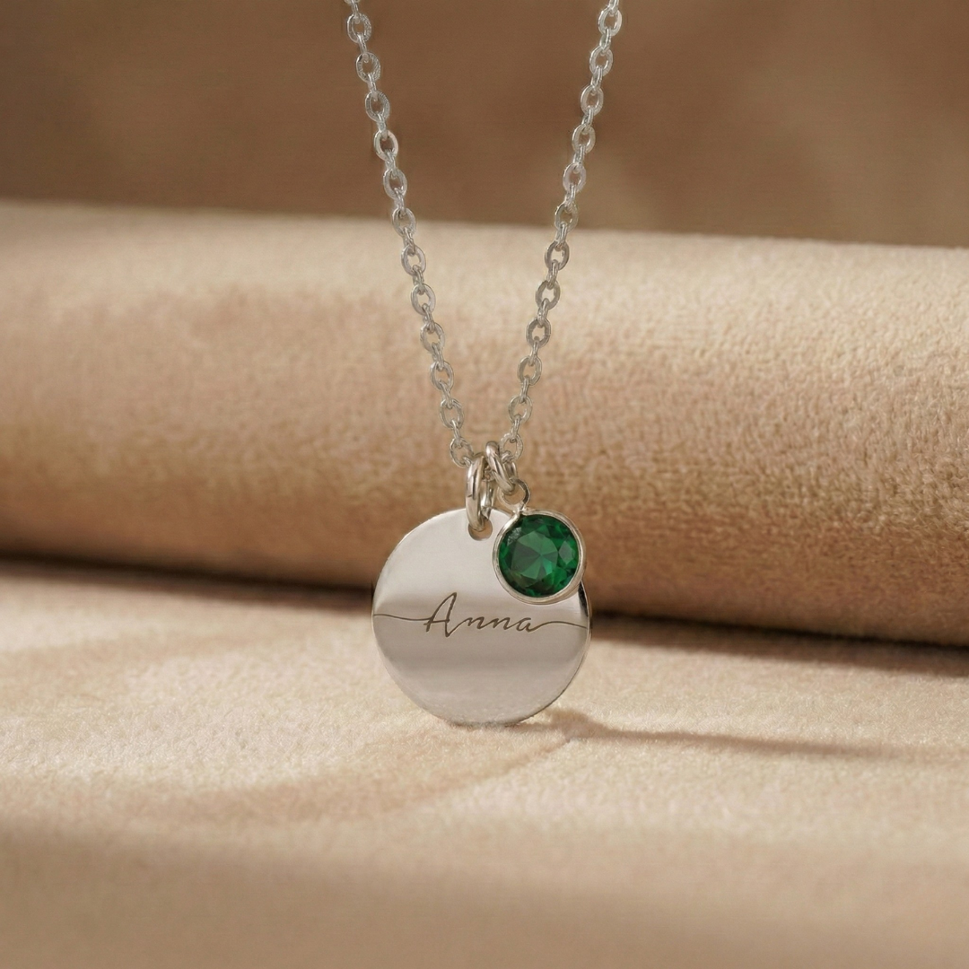 Lumira - Necklace with Birthstone & Engraving