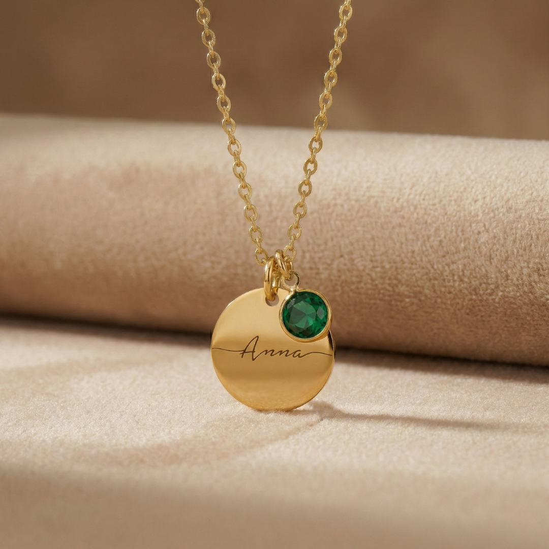 Lumira - Necklace with Birthstone & Engraving
