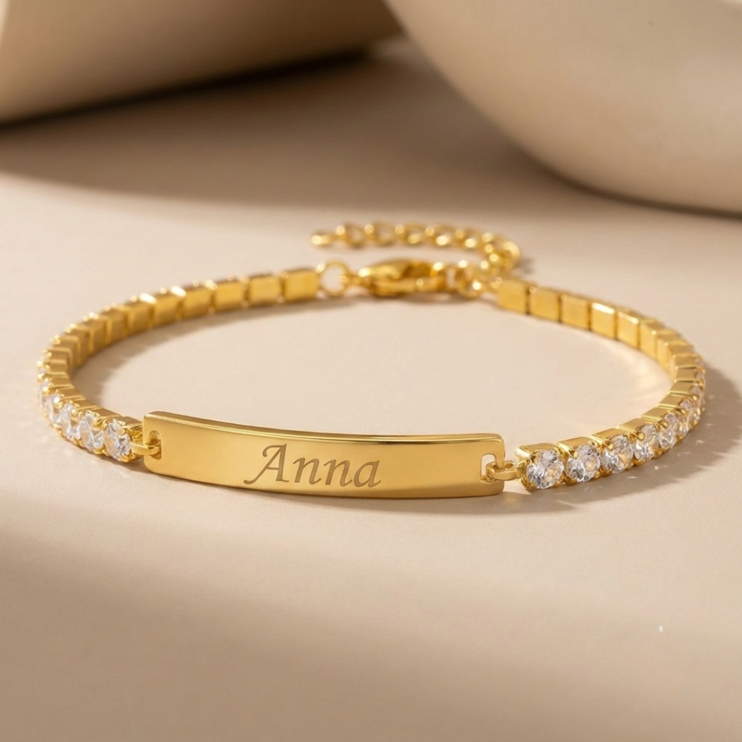 Twin - Tennis bracelet with engraving