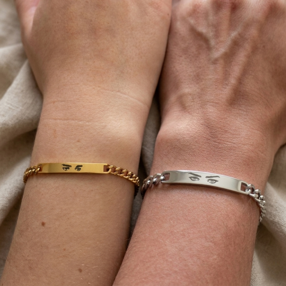 Love Eyes - Partner bracelets with eye engraving