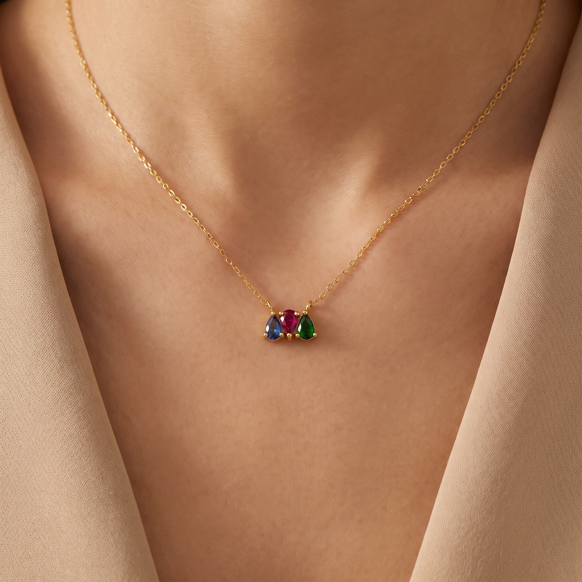Multi-birthstone necklace - Birthela