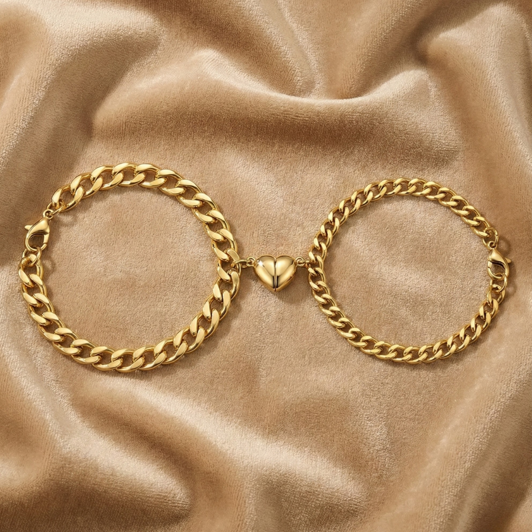 Love Forever - Magnetic Couple Bracelets with Heart