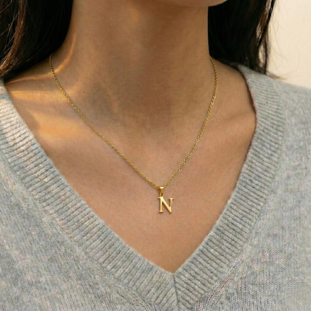 Initial Necklace Set - Forever Love