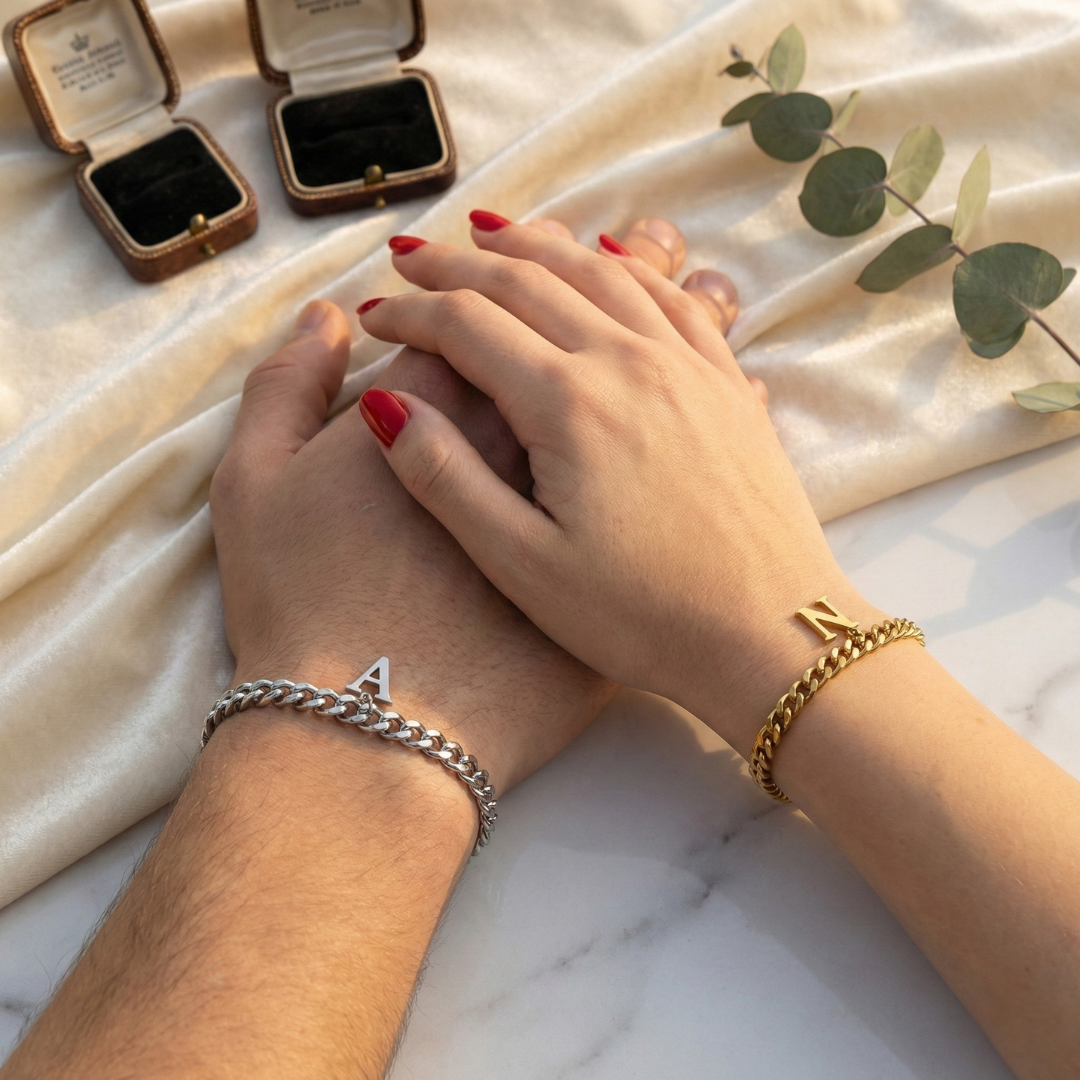 Our Initials – Cuban Partner Bracelets