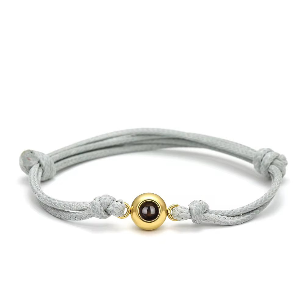Bracelet with custom photo sailor knots