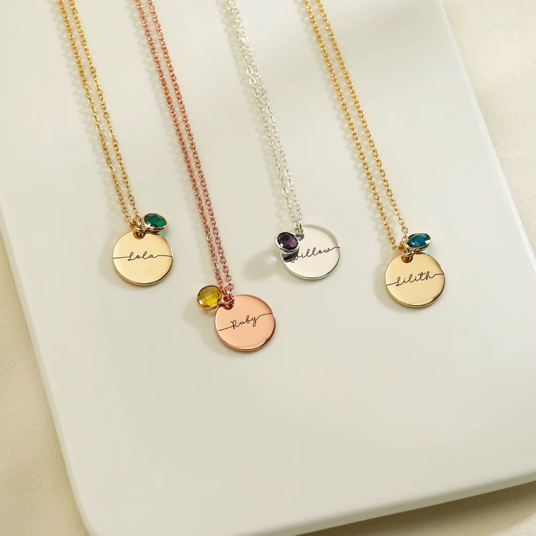 Lumira - Necklace with Birthstone & Engraving