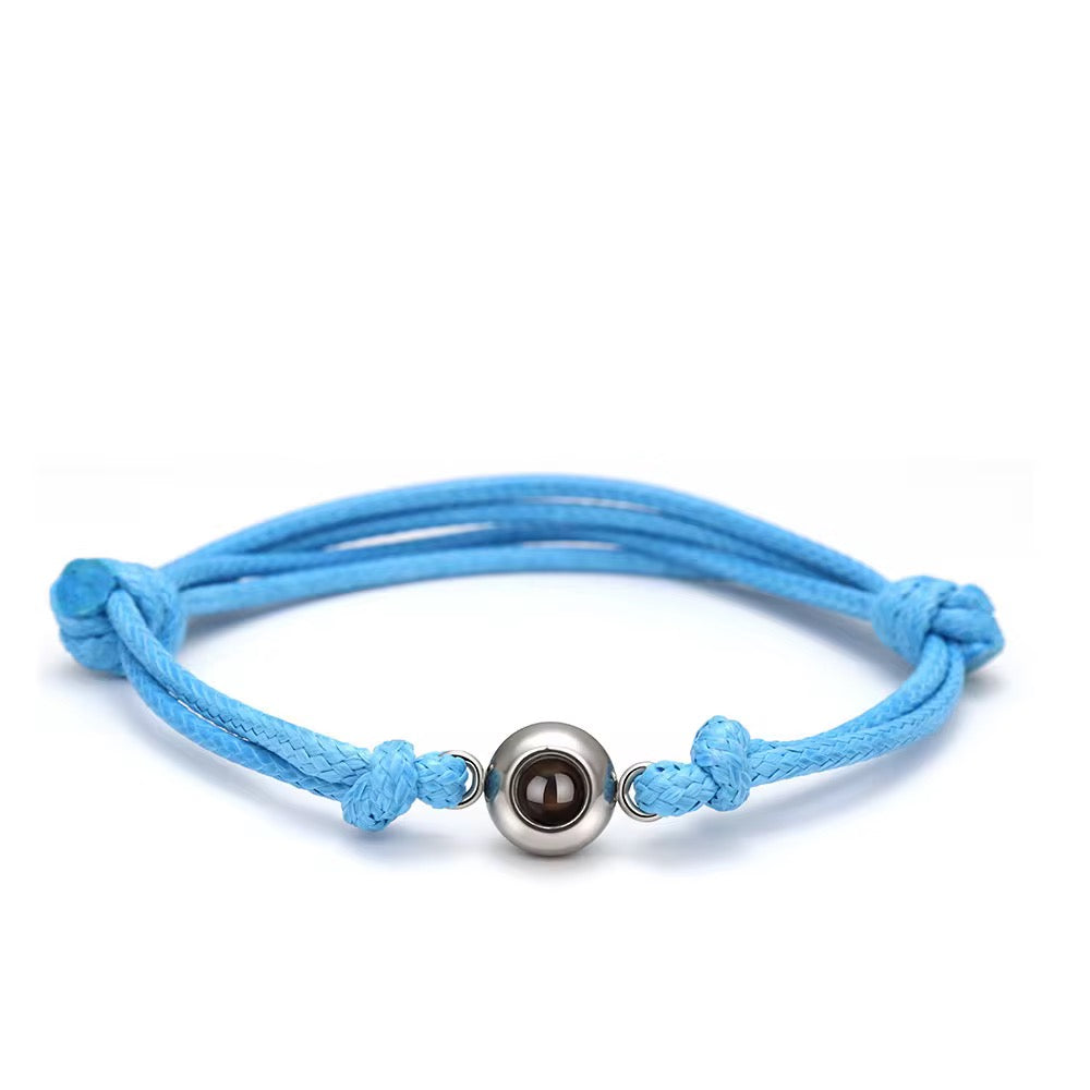 Bracelet with custom photo sailor knots