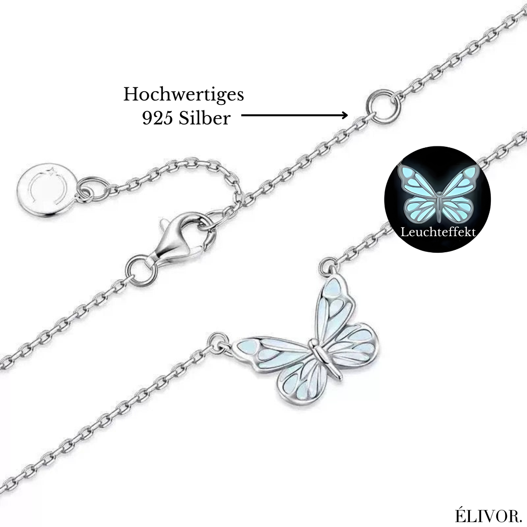 Glowing Butterfly Necklace 925 Silver
