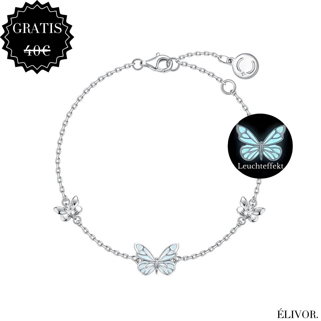 Glowing Butterfly Necklace 925 Silver