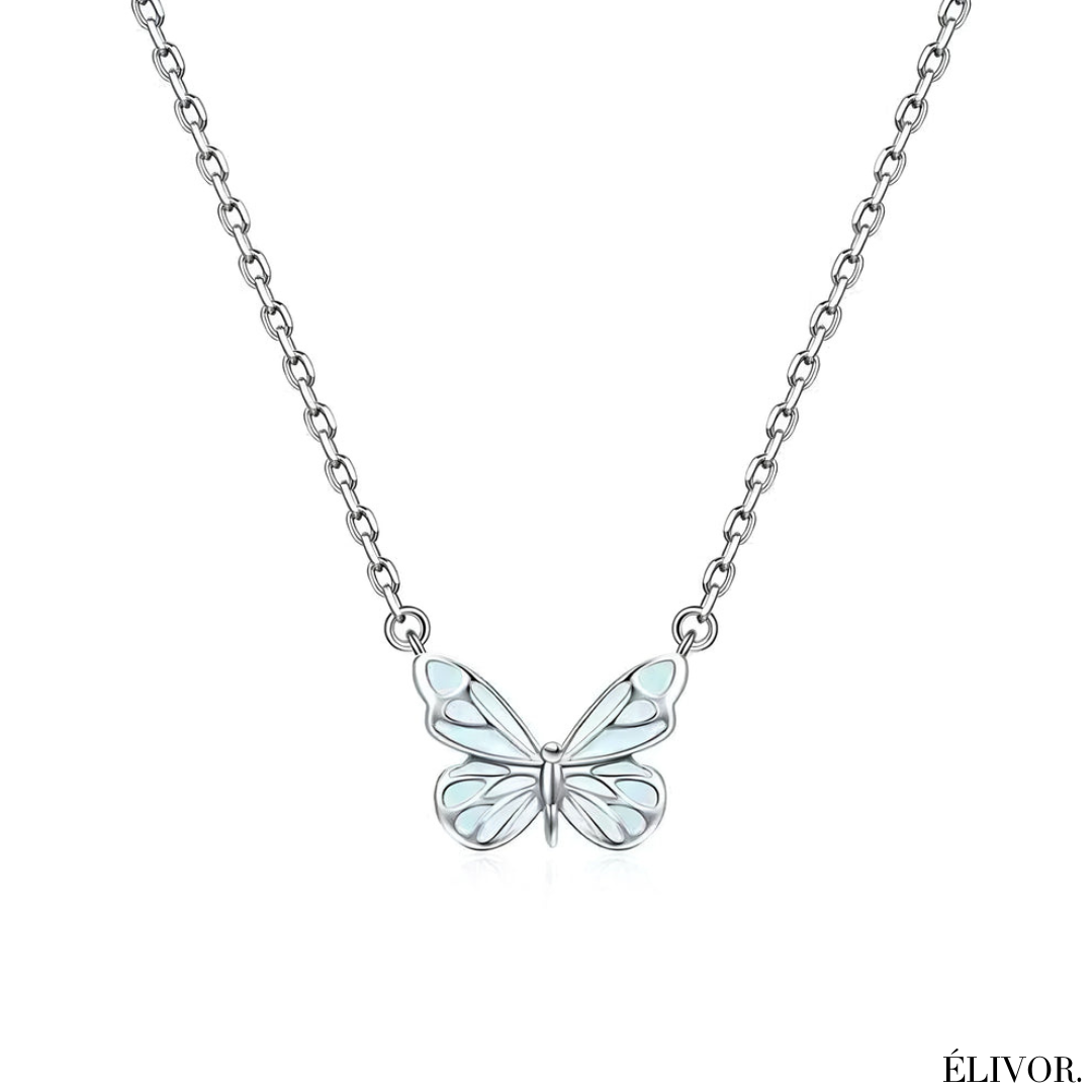 Glowing Butterfly Necklace 925 Silver