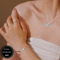 Glowing Butterfly Necklace 925 Silver