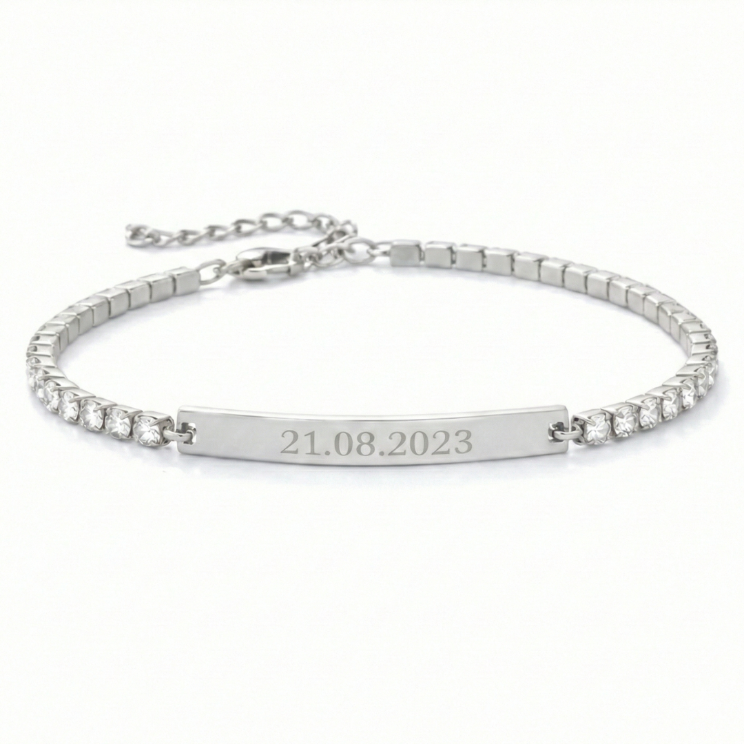 Twin - Engraved tennis bracelets