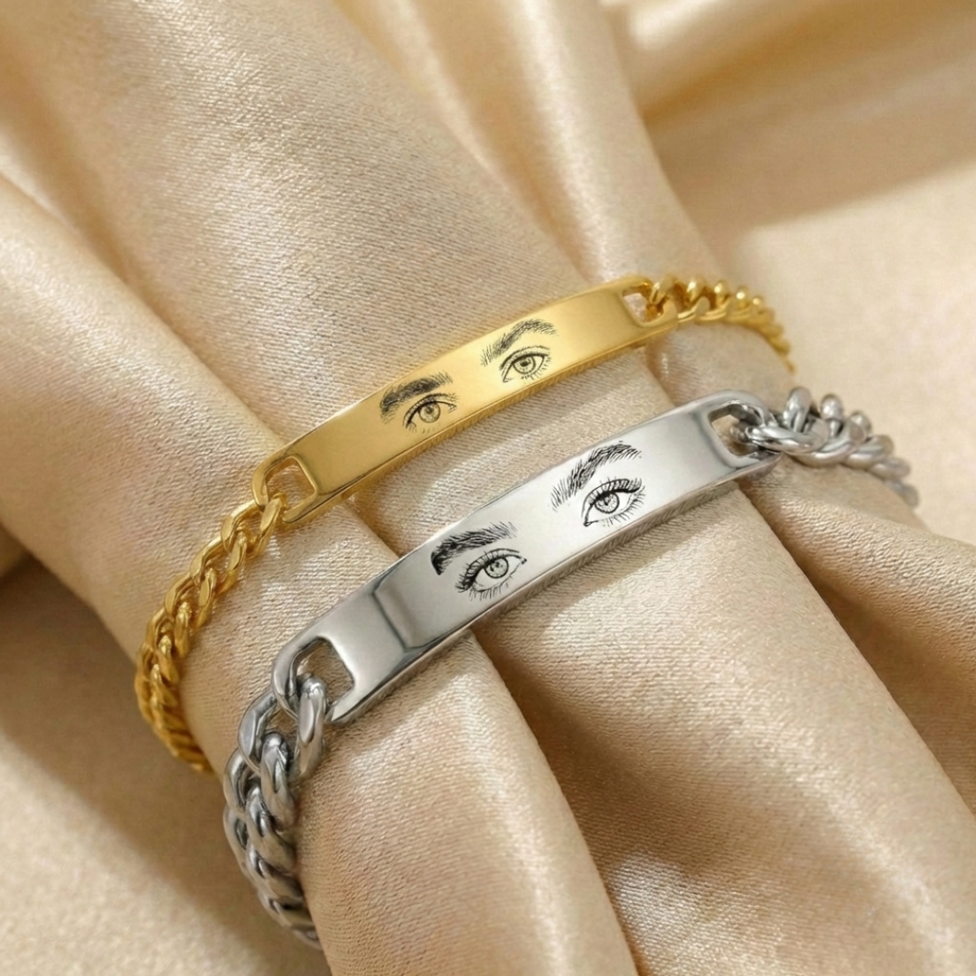 Love Eyes - Partner bracelets with eye engraving