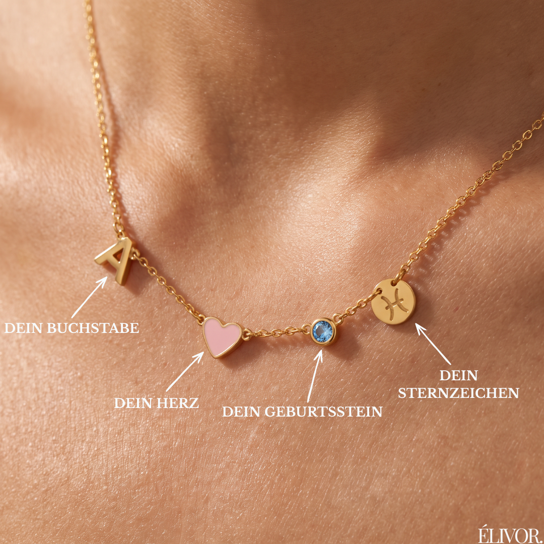 Personalized charm necklace