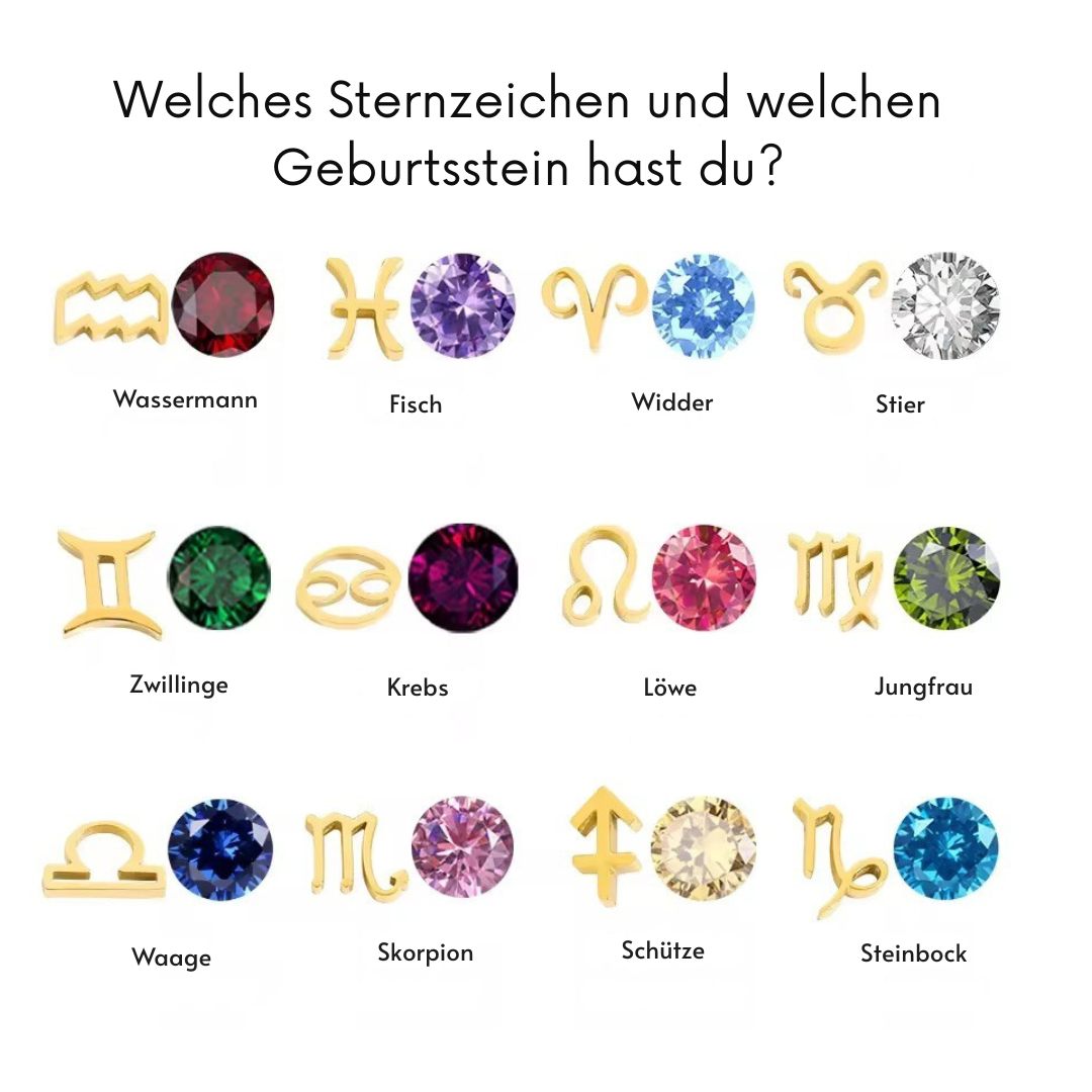 Astra - Necklace with Birthstone & Zodiac Sign