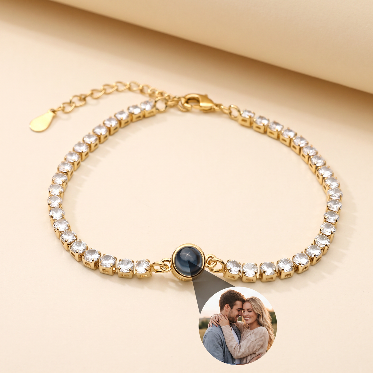 Tennis bracelet with your own photo