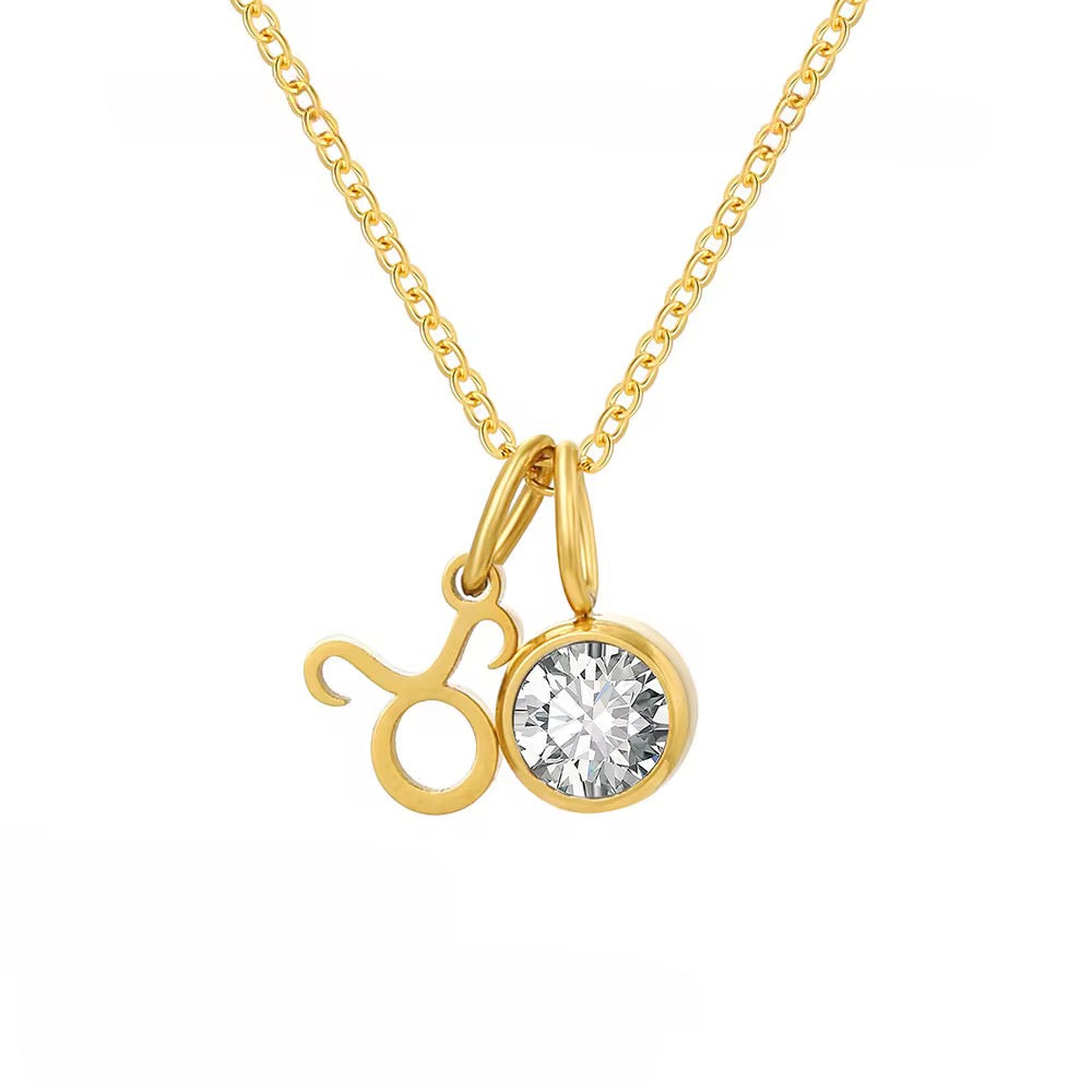 Astra - Necklace with Birthstone & Zodiac Sign