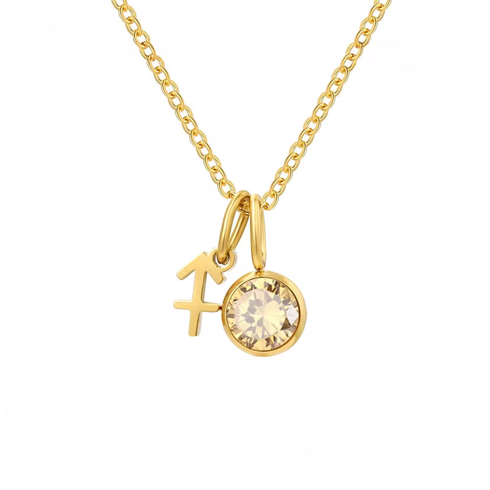 Astra - Necklace with Birthstone & Zodiac Sign