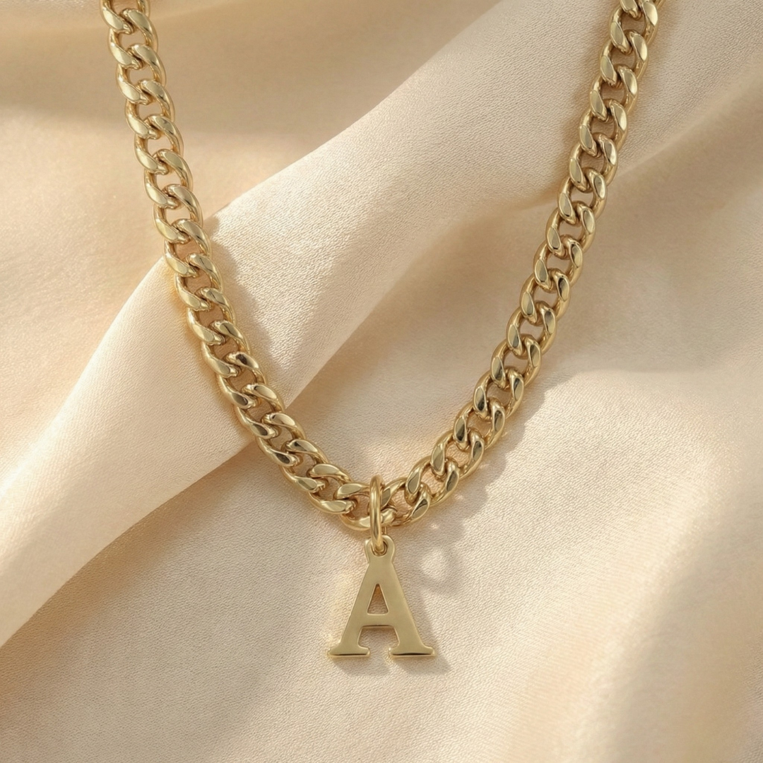 Initial Necklace - Cuban