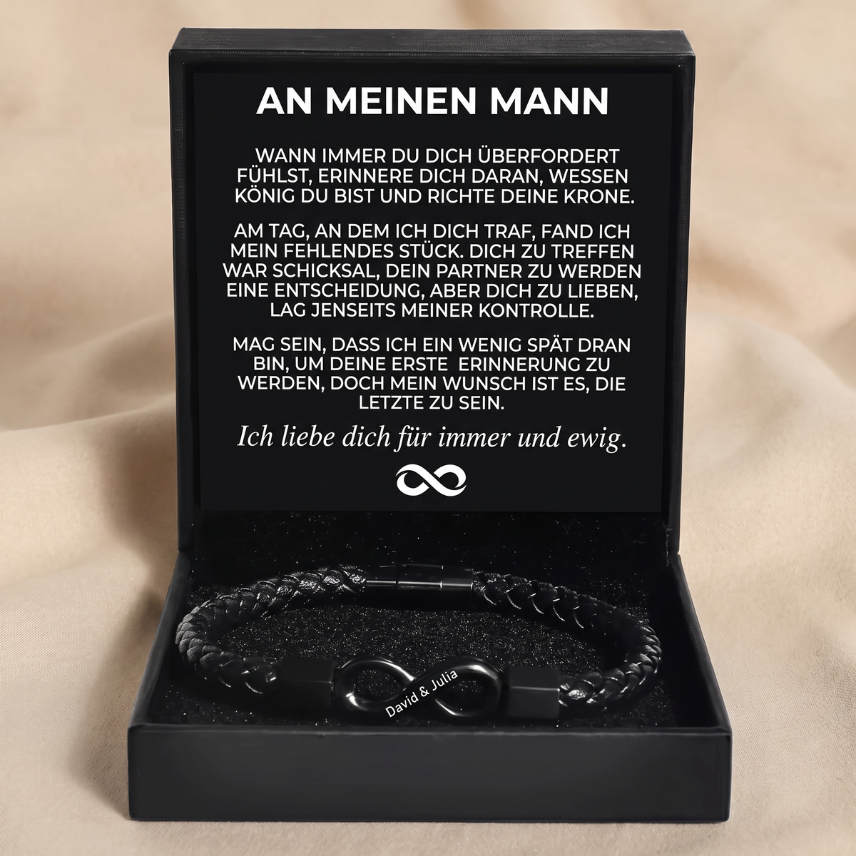 To my husband - bracelet with card