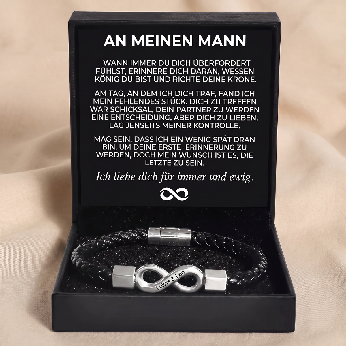To my husband - bracelet with card