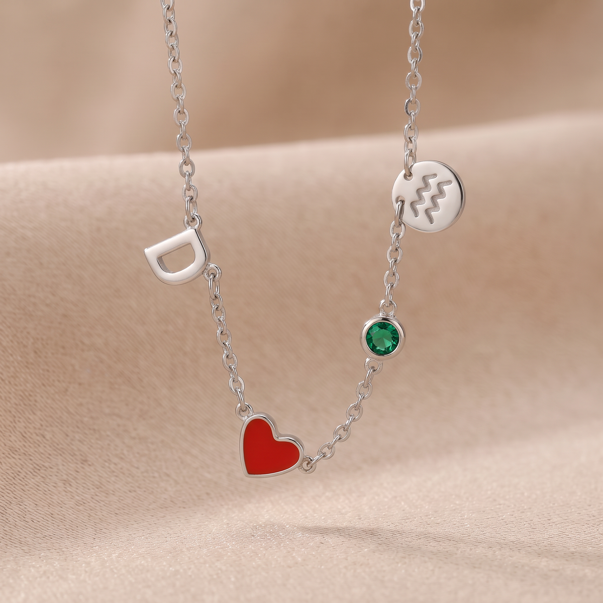 Personalized charm necklace