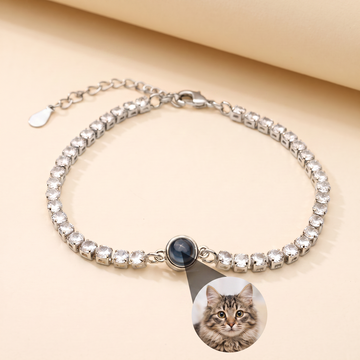 Tennis bracelet with your own photo