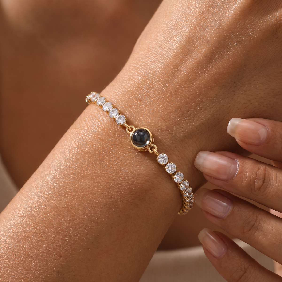 Tennis bracelet with your own photo
