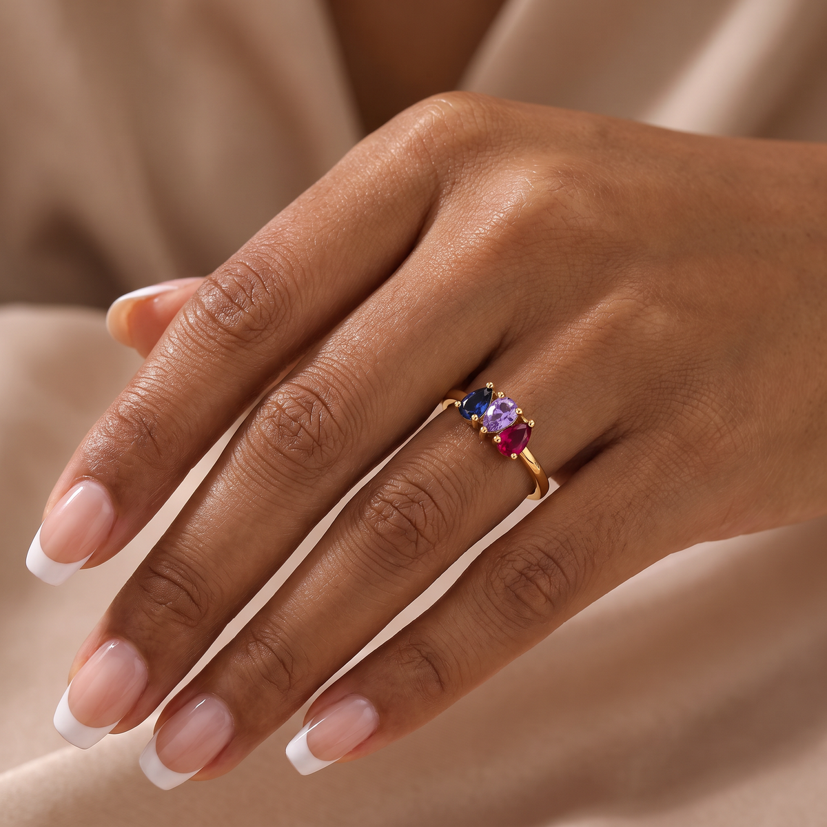 Ring with multiple birthstones - Birthela